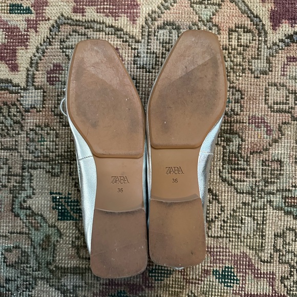 Zara silver ballet flats - Picture 3 of 3
